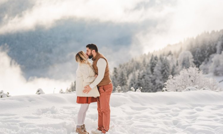 séance photo couple- neige - Ariane Castellan - photographe Savoie - Chambéry - Chartreuse